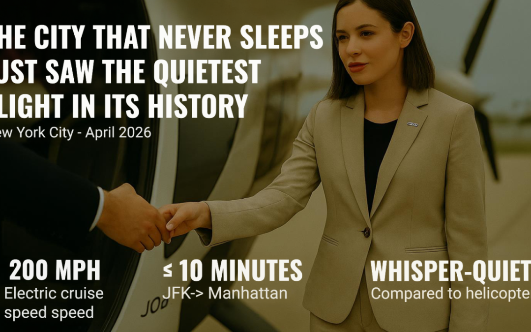 New York’s Quiet Breakthrough: How Joby Crossed an Engineering Threshold—and What It Means for Urban Flight